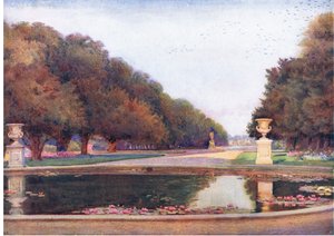 The Long Water, Hampton Court, from The Gardens of England: In the Southern and Western Counties published by The Studio