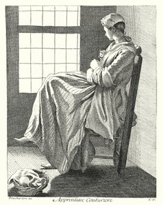 Apprentice Seamstress by Edmé (after) Bouchardon