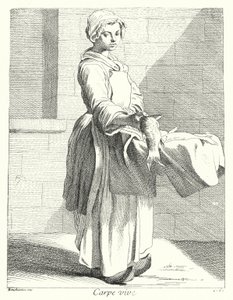 Fish vendor by Edmé (after) Bouchardon