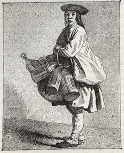 The Lantern Merchant - Small Trade of Paris (Études Prises dans le Bas Peuple, ou les Cris de Paris) - Engraving by Edme Bouchardon (1698-1762) by Edmé Bouchardon