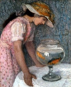 Young Girl with a Goldfish