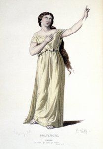 The character of Pauline in the tragedie Polyeucte martyr (Collection of plays by Corneille) drawing by Geffroy, engraving by L. Wolff - ed. Laplace, Sanchez et Cie, Paris 1884 by Edmond Aime Florentin Geffroy