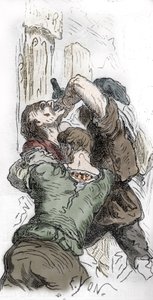 Black Death: Slaughter of Jews, 1348, Illustration from 