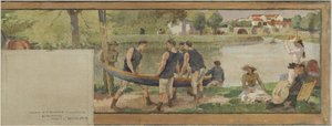 Sketch for the Saint-Maurice Town Hall: Landscape. The Banks of the Marne (for the Village Hall), between 1890 and 1892 by Edmond Debon