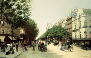 The Boulevard des Italiens by Edmond Georges Grandjean