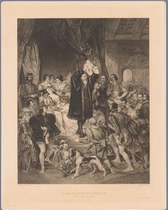 King Antoine de Bourbon Shows His Newborn Son Henry IV by Edmond Joseph Ramus