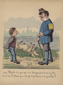 Gamekeeper and Boy with a Dead Pig by Edmond Lavrate
