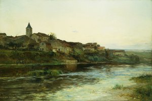 A French River Town by Edmond Petitjean