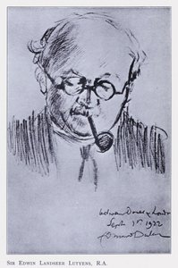 Sir Edwin Landseer Lutyens, illustration for Souvenir of The Queen