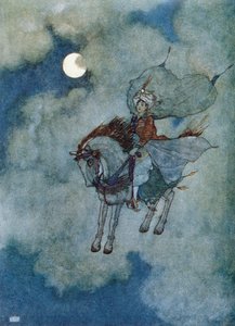 The Flying Horse (illustration for the story of the enchanted horse from the 