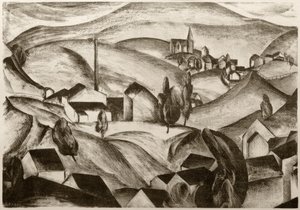 Landscape with Houses by Edmund Fabry