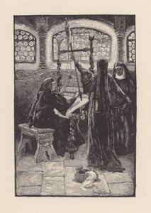 Illustration for The Eve of St Agnes by John Keats by Edmund Henry Garrett