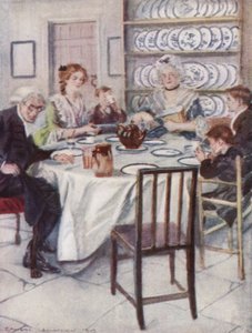 Illustration for The Vicar of Wakefield by Oliver Goldsmith by Edmund Joseph Sullivan