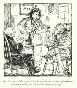 Illustration for The Vicar of Wakefield by Oliver Goldsmith by Edmund Joseph Sullivan