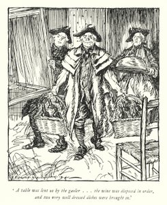 Illustration for The Vicar of Wakefield by Oliver Goldsmith by Edmund Joseph Sullivan