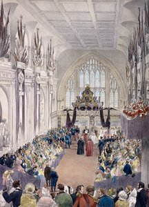 Napoleon III and Empress Eugenie at Guildhall, London