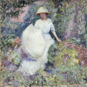 Girl with Parasol by Edmund William Greacen