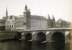 The Conciergerie and the Pont au Change by Edouard Denis Baldus
