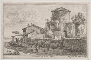 Diverse Views in and around Rome: Tomb along the Appian Way by Édouard Baldus
