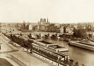 Seine with Bridges, in the Back Notre-Dame de Paris