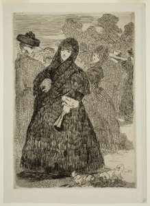 At the Prado by Edouard and Bracquemond Felix Joseph Auguste Manet