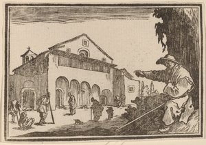 Almshouse by Edouard Eckman after Jacques Callot