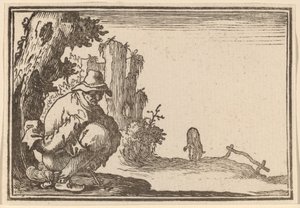 Peasant Defecating by Edouard Eckman after Jacques Callot