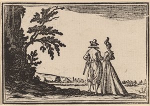 The Promenade by Edouard Eckman after Jacques Callot