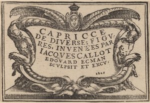 Title Page for "The Capricci" by Edouard Eckman after Jacques Callot
