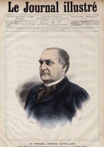 Jerome Bonaparte dit Plon (Plonplon) (1822-1891) (Napoleon-Jerome Bonaparte or Prince Jerome Napoleon), son of Jerome Bonaparte (1784-1860) - Engraving by Navellier in 