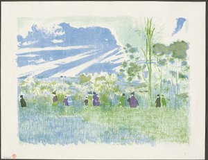 Across the Fields, plate three from Landscapes and Interiors by Édouard Jean Vuillard