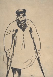 A Man on Crutches, 1878