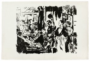 At the Café (unpublished plate)
