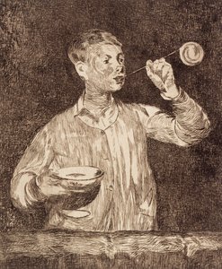 Boy Blowing Soap Bubbles by Édouard Manet