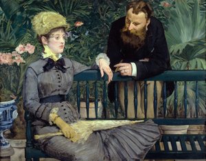 In the Greenhouse by Édouard Manet