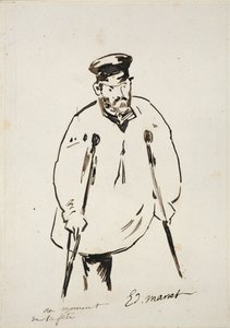 Man on Crutches by Édouard Manet