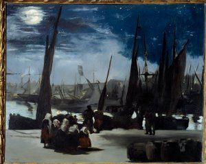 Moonlight on the Port of Boulogne by Édouard Manet