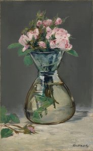 Moss Roses in a Vase. 1882 by Édouard Manet