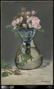 Moss Roses in a Vase by Édouard Manet