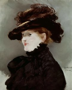 Méry Laurent in a Black Hat
