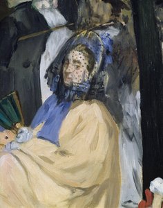 Music in the Tuileries Gardens (detail of a veiled woman)