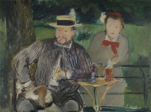 Portrait of Ernest Hoschedé and His Daughter Marthe by Édouard Manet