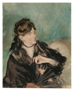 Portrait of Berthe Morisot with a Fan by Édouard Manet