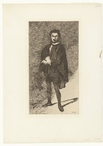 Portrait of Actor Philibert Rouvière as Hamlet by Édouard Manet
