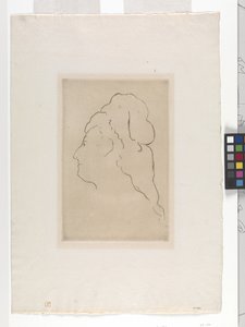 Profile of Eva Gonzales Turned to the Left by Édouard Manet