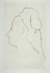 Profile of Eva Gonzales turned to the left, ca. 1870 by Édouard Manet