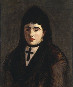 Spanish Woman Wearing a Black Cross by Édouard Manet