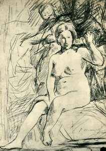Study of a Seated Nude (detail), 1858-1860, 1943