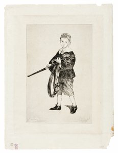 The Boy with a Sword, Turned to the Left III by Édouard Manet
