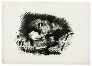 Under the Lamp, from The Raven by Édouard Manet